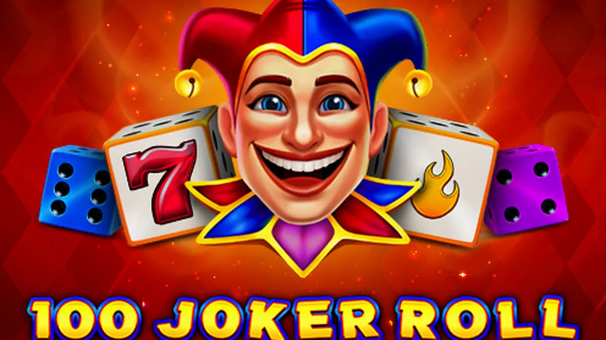 Tampilan layar permainan slot online 100 Joker Roll dengan simbol joker dan buah-buahan klasik.