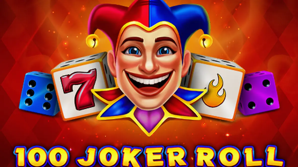 Tampilan antarmuka permainan slot 100 Joker Roll yang cerah dan klasik